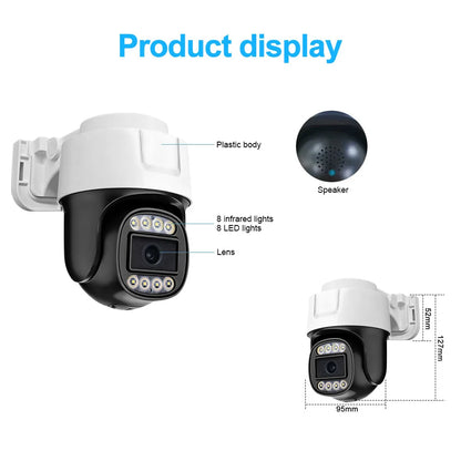 1080p AHD PTZ Security Camera with Infrared Night Vision, IP66 Weatherproof for Indoor & Outdoor Use