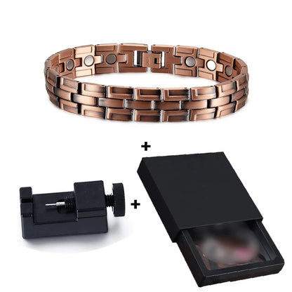 Vinterly Pure Copper Magnetic Chain-Link Bracelet for Men & Women