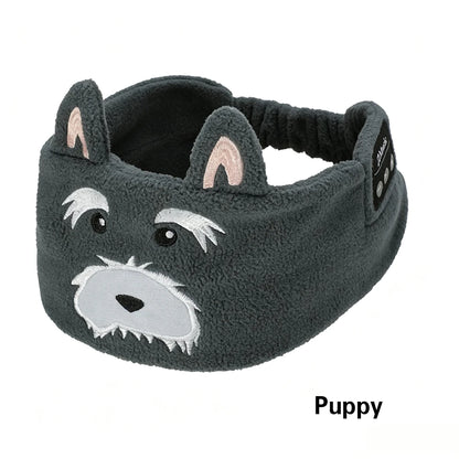 Cartoon Animal Wireless Music Earphones Sleeping Eye Mask Bluetooth Headphones V5.0 Headsets Headband For Kids Outside Sleeping