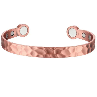 Pure Copper Magnetic Cuff Bracelet, Adjustable for Men & Women