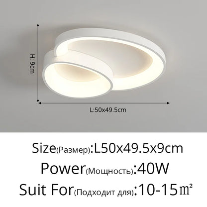 Modern Round LED Ceiling Light with Adjustable Brightness for Living Room Bedroom Dining Room Home Decor Lusters Luminaires