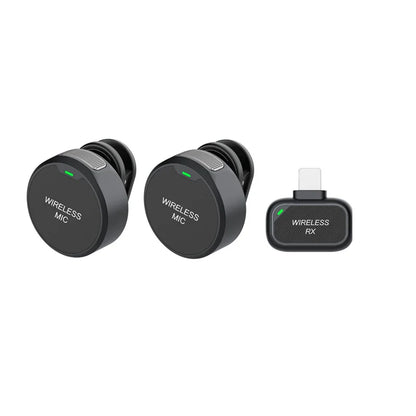 Wireless Lavalier Microphone Outdoor Live Recording Interview Vlog Magnetic Noise Reduction Portable For iPhone Android