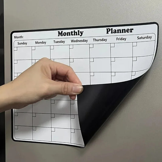 Magnetic Refrigerator Dry-Erase Calendar & Monthly Planner Whiteboard