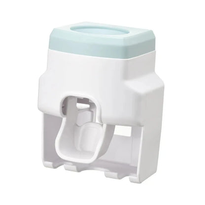 Wall-Mounted Automatic Toothpaste Dispenser & Toothbrush Holder
