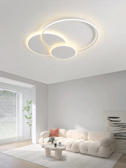 Modern Minimalism Circles Led Living Room Ceiling Lights Foyer Dimmable Round Bedroom Lamp Lighting Home Decor Luster Fixtures