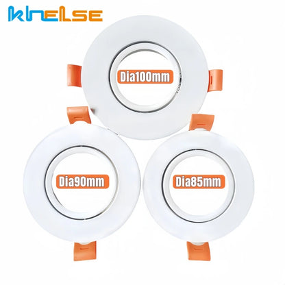 Round Recessed LED Downlight Bracket Dia85/90/100mm Replaceable GU10/MR16 Mounted Frame Socket Ceiling Spotlight Holder Fittings