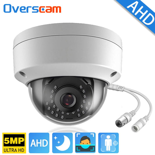 AHD Camera 5MP Digital Surveillance Infrared Night Vision Security Home Outdoor Waterproof Bullet Dome Camera H.265+ 3.6MM CCTV