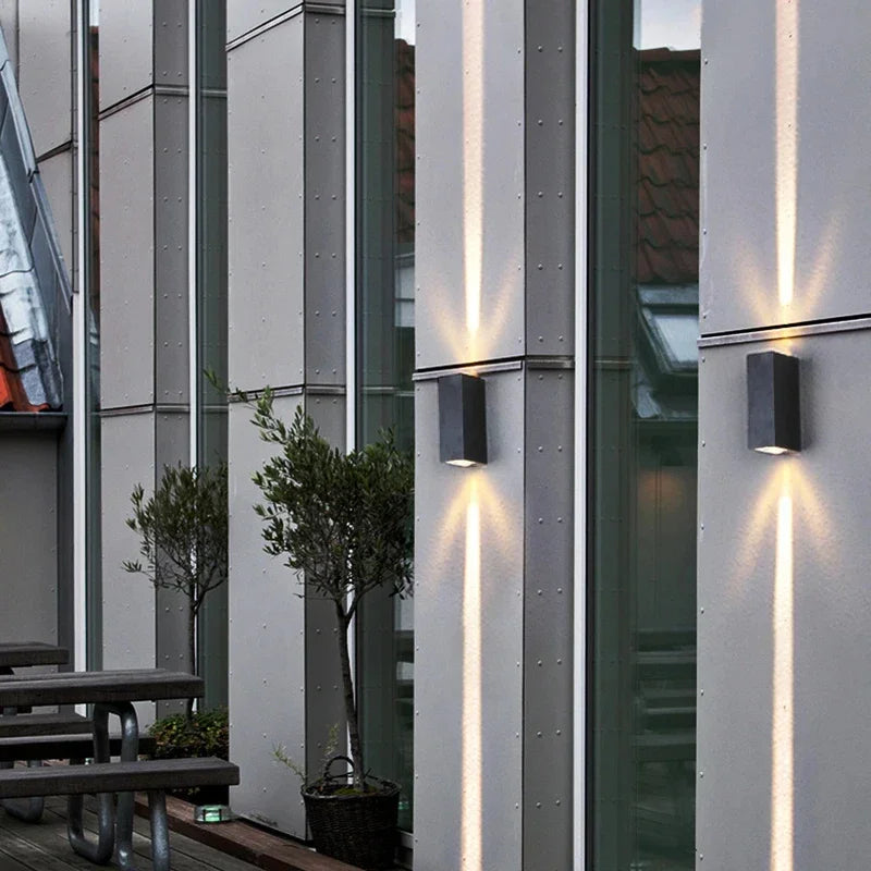 Outdoor Lighting Lens Beam Wall Lamps IP65 Waterproof Aluminum Wall Lights Corridor Garden Shopping Mall Up Down LED Porch Lamp