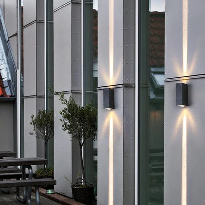 Outdoor Lighting Lens Beam Wall Lamps IP65 Waterproof Aluminum Wall Lights Corridor Garden Shopping Mall Up Down LED Porch Lamp