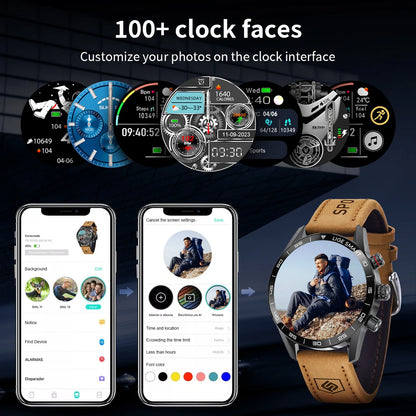 LIGE 2026 New Rugged Military GPS Smart Watch Men AMOLED HD Screen Heart Rate Bluetooth Call Waterproof Outdoor SmartWatch