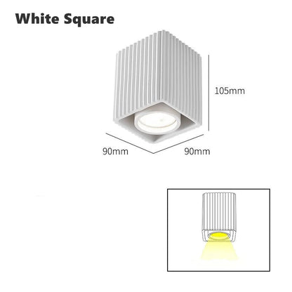 Modern Nordic LED Ceiling Downlight Minimalist Dimming Resin Grid Lamp GU10 Bulb Fitting Fixture Base Anti Glare Spot Light