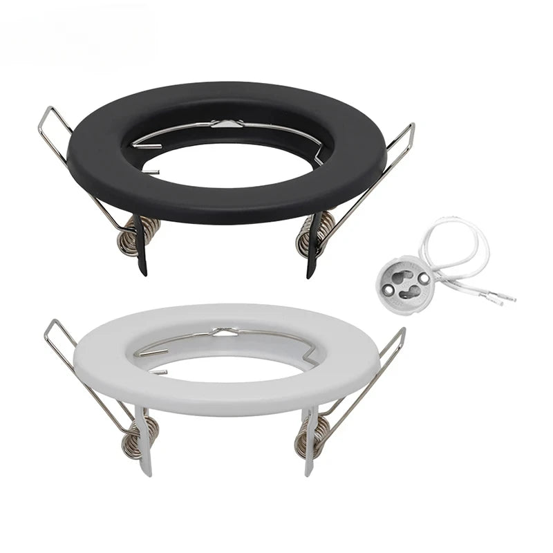 6pcs Recessed Downlight Frame LED Ceiling Fixtures Downlight GU10 MR16 Ceiling Spot Lights Fitting Fixture