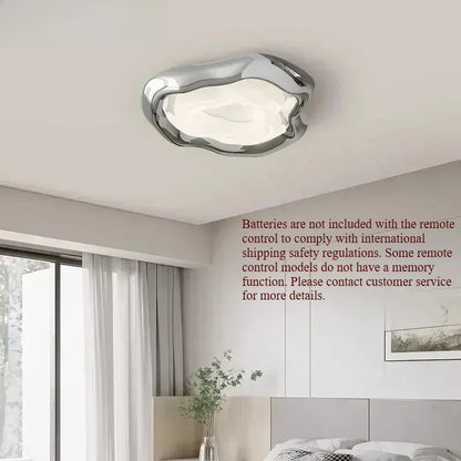 Modern Minimalist LED Home Ceiling Light Iron Silver Inkstone Plated  Art Creative Lamps for  Living Room Decoration Chandelier