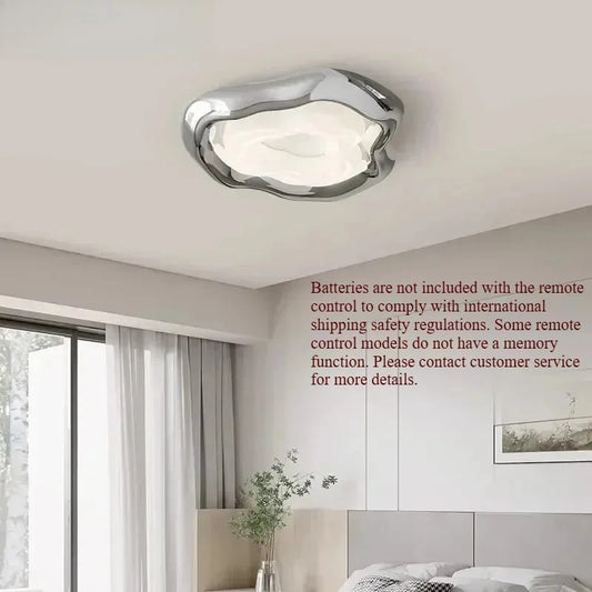 Modern Minimalist LED Home Ceiling Light Iron Silver Inkstone Plated  Art Creative Lamps for  Living Room Decoration Chandelier