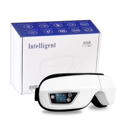 Foldable Eye Massager with Bluetooth, Vibration & Rechargeable Battery