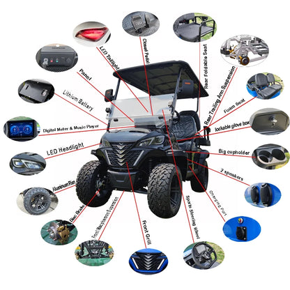Electric Golf Carts (2 - 8 Person, 48v, 60v or 72v, Street Legal)