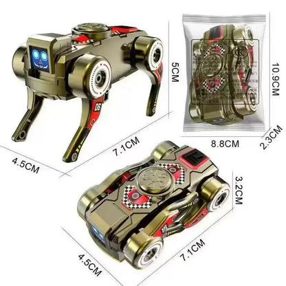 2-in-1 Transforming Robot Dog Fidget Spinner with Wind-Up Walking Action