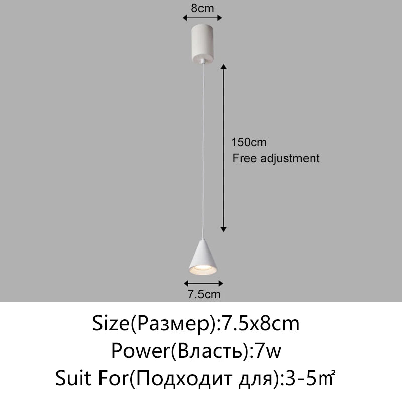 LED Pendant Lights For Kitchen Living Room Dining Room Bedroom Bedside Lamp Modern Home Chandelier Bar Cafe Lighting Fixture