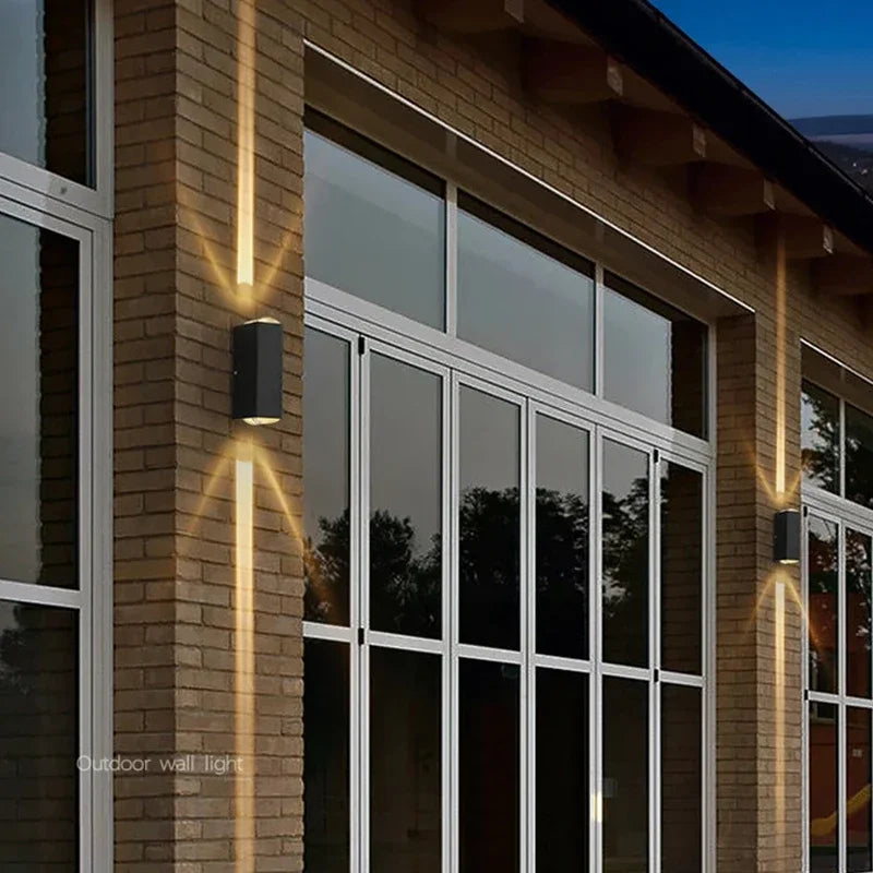 Outdoor Lighting Lens Beam Wall Lamps IP65 Waterproof Aluminum Wall Lights Corridor Garden Shopping Mall Up Down LED Porch Lamp