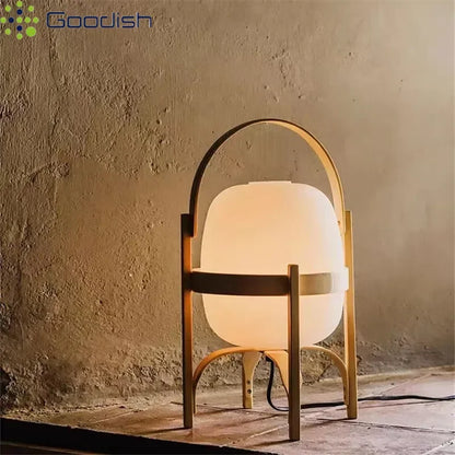 Medieval Bauhaus Retro Hand-Knitted Creative Lustre Lights Wood Standing LED Floor Lamps for Bedroom Home Decoration Chandelier
