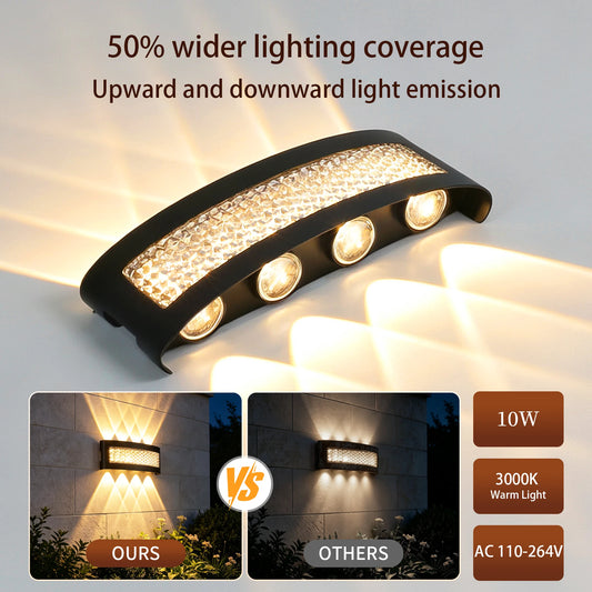 Modern LED Wall Lights for Indoor and Outdoor Use with Three-Sided Illumination Lights for Living Rooms Corridors Home Decor