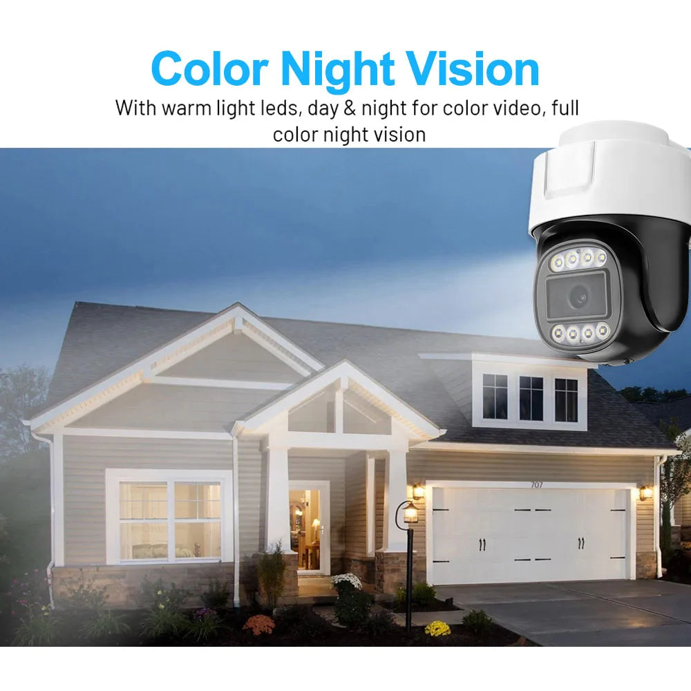 1080p AHD PTZ Security Camera with Infrared Night Vision, IP66 Weatherproof for Indoor & Outdoor Use