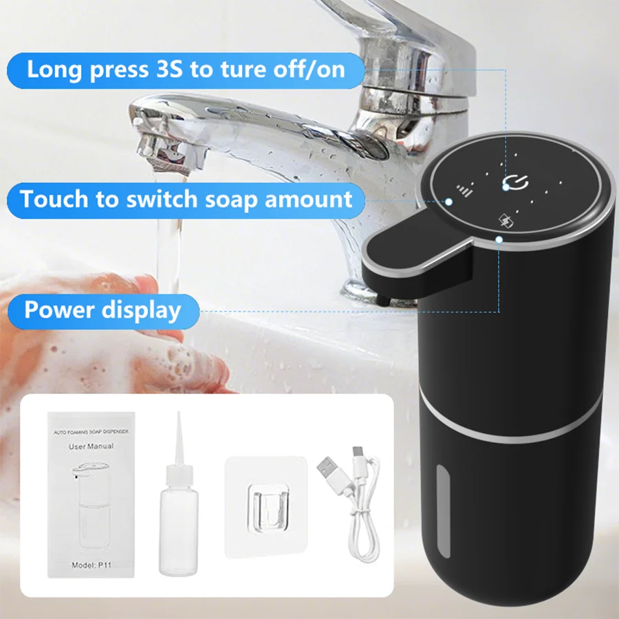 380ML Touchless Tabletop Or Wall-Mounted 4-Levels Adjustable Foam/Liquid Automatic Smart Sense Soap Dispenser Hand Wash Machine