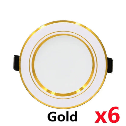 6pcs/lot LED Downlight 5W 9W 12W 15W 18W Round Ultra Thin Aluminum Recessed Lamp 220V-240V Led Bulb Indoor Led Spot Lighting
