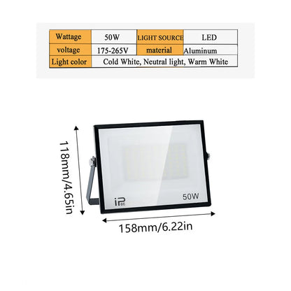 LED Spotlight  Waterproof IP66 220V 20W 30W  50W 100W 150W 200W 300W Outdoor Floodlights outdoor Factory Billboard Lighting