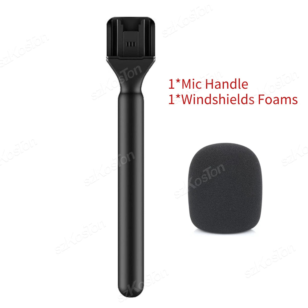 Wireless Lavalier Microphone Handle for DJI Rode Wireless GO Mic Handheld Microphone Stand Adapter for Vlog Interview Podcast