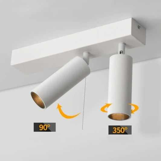 Adjustable Angle LED Surface Mounted Spotlights Suction Lights Ceiling for Home Use Cloakrooms Corridors Minimalist