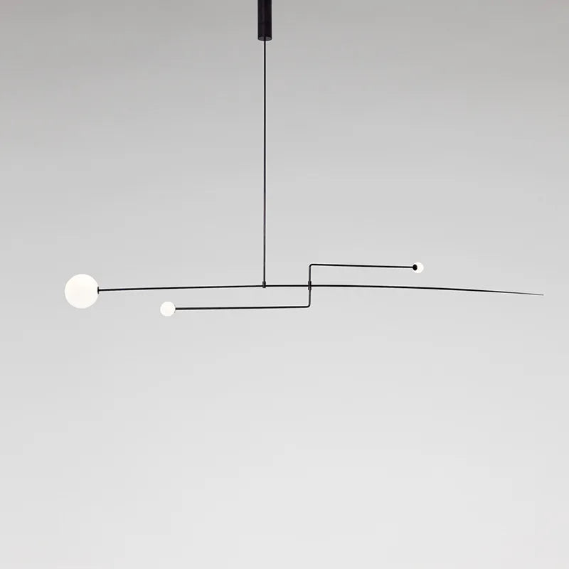 Mobile Chandelier Modern Black metal chandelier lighting Restaurant Loft Parlor Hanging Light 110-260V minimalist light fixture