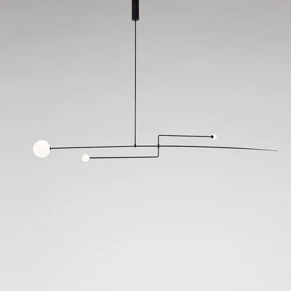 Mobile Chandelier Modern Black metal chandelier lighting Restaurant Loft Parlor Hanging Light 110-260V minimalist light fixture