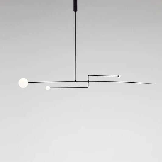 Mobile Chandelier Modern Black metal chandelier lighting Restaurant Loft Parlor Hanging Light 110-260V minimalist light fixture
