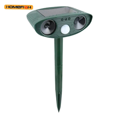 HOMEFISH Ultrasonic Repeller – Solar-powered cat and dog repeller – Suitable for gardens and farms – Repels animals