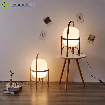 Medieval Bauhaus Retro Hand-Knitted Creative Lustre Lights Wood Standing LED Floor Lamps for Bedroom Home Decoration Chandelier