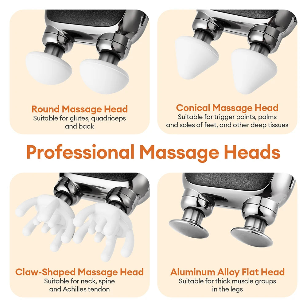 Mini Portable Electric Massage Gun with High-Frequency Vibration