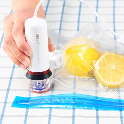 Mini USB Vacuum Sealer Pump for Food Storage, Sous Vide & Travel Packing