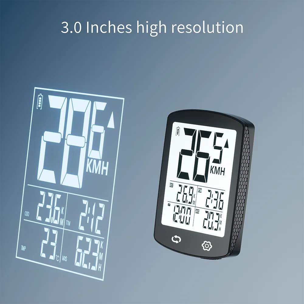 Wireless Bike Computer with Large Screen USB Rechargeable Bicycle Speedometer Cycling Odometer for Enhanced Cycling Experience