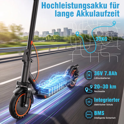 Electric Scooter with road approval TODIMART T6 ABE (30 km, 8.5 inch tires, Dual shock absorbers)