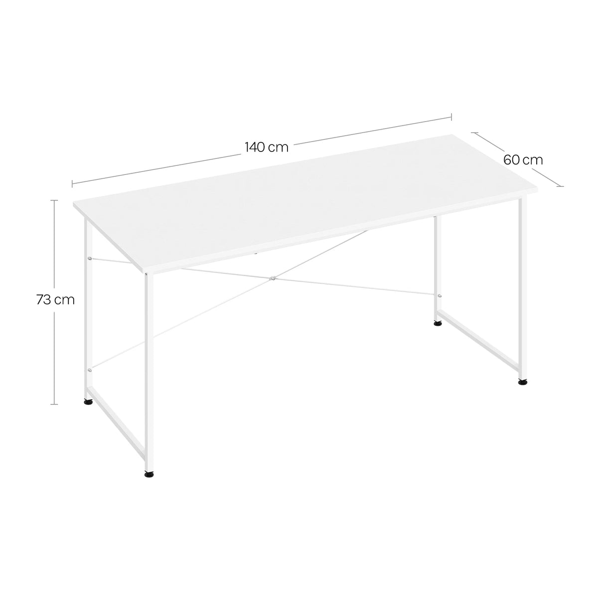 WOLTU Modern Home Office Desk with Metal Frame