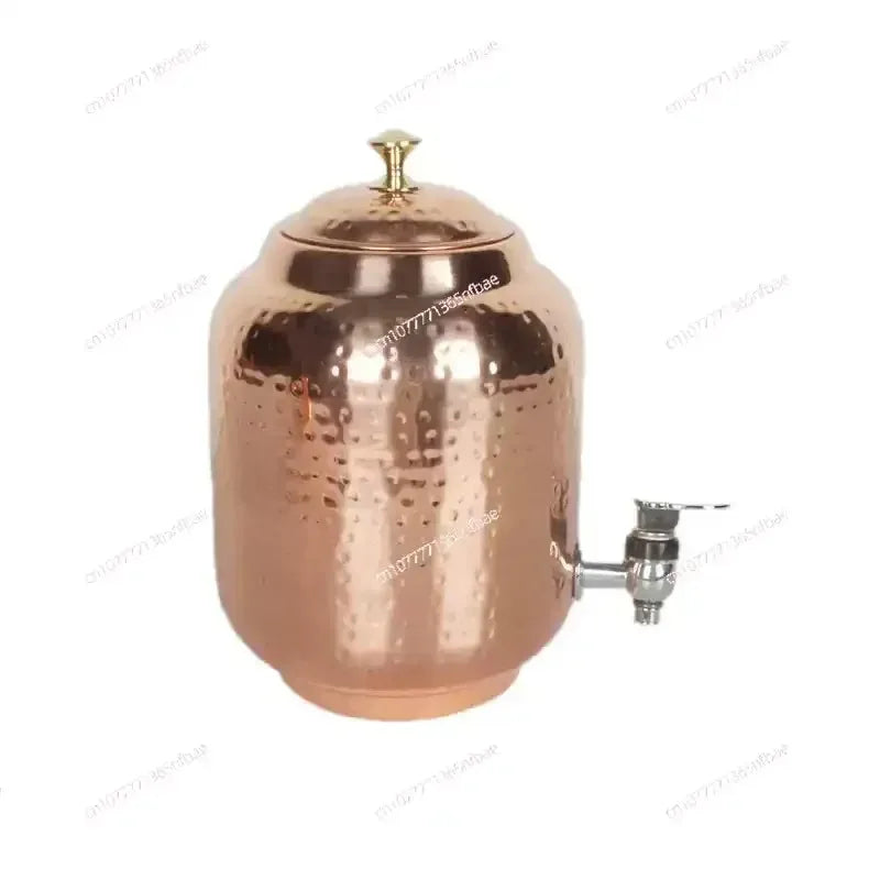 Handcrafted Pure Copper Water Pot, Antique Finish, 4.8L