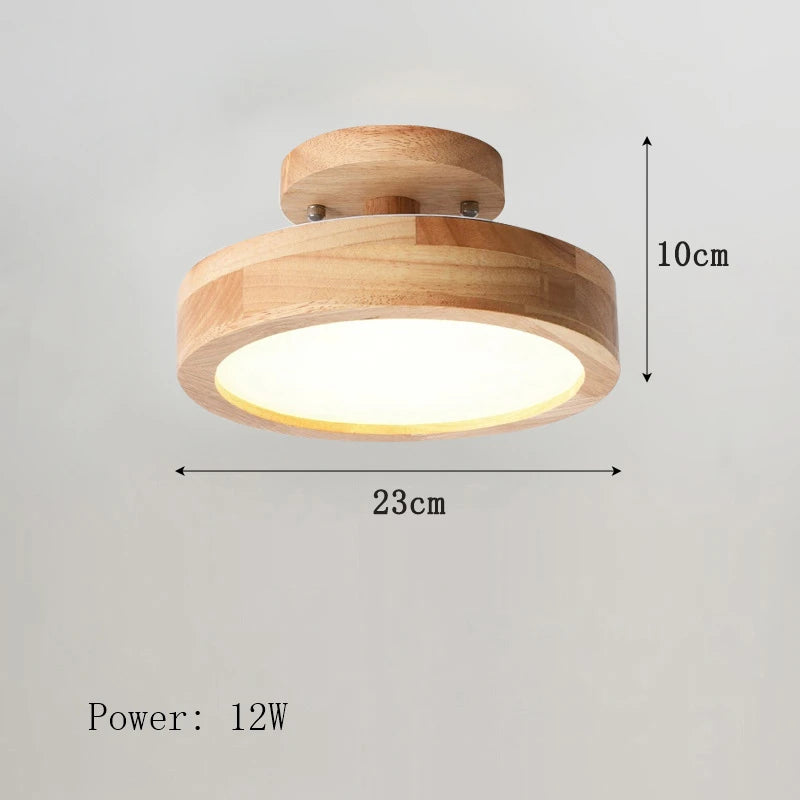 Corridor lamp Round hallway lamps Nordic porch lights wood Indoor lighting balcony ceiling light cloakroom ceiling lights