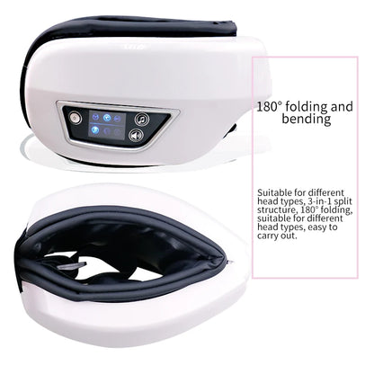 Foldable Eye Massager with Bluetooth, Vibration & Rechargeable Battery