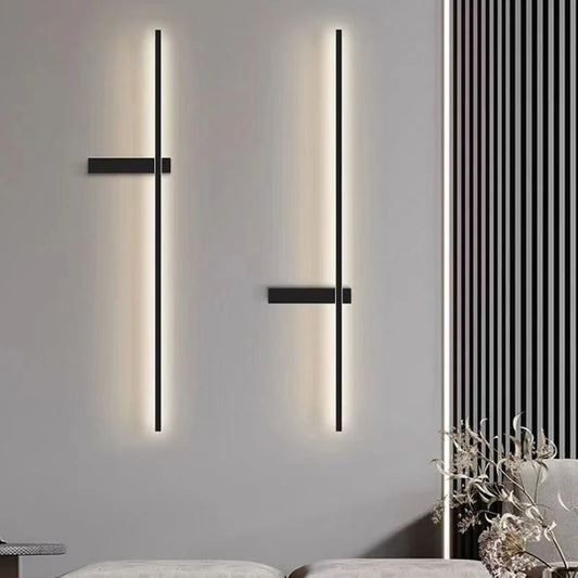 Hardwired Wall Sconces Modern LED Wall Lighting Fixtures for Bedroom Living Room Interior Wall Lamps for Corridor Kitchen Black