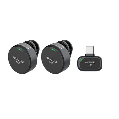 Wireless Lavalier Microphone Outdoor Live Recording Interview Vlog Magnetic Noise Reduction Portable For iPhone Android
