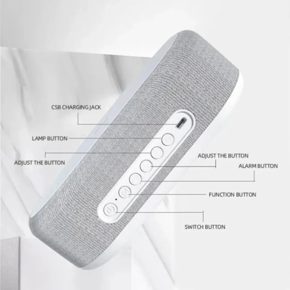 Wireless Fast Charging Dock for Phones Including Alarm, Night Light, Clock and Thermometer (For iPhone 17 16 15 14 13)