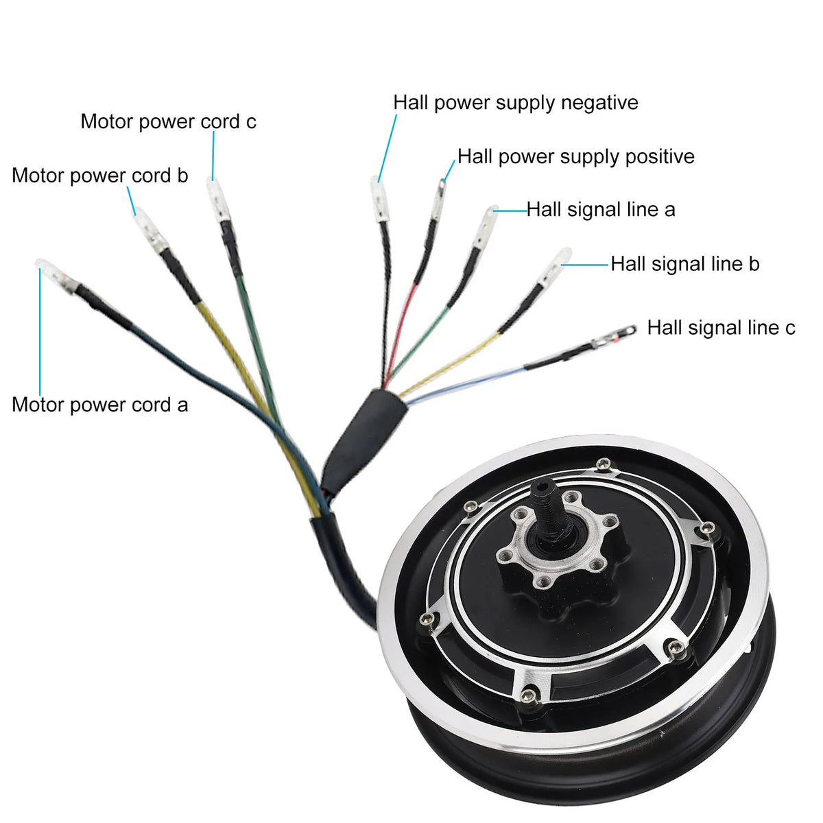 48V Hub Motor Electric Scooter Hub Motor 48V 1000W Electric Bike Brushless Disc Brake Hub Motor for 10 Inch Outer Tire Hub Motor