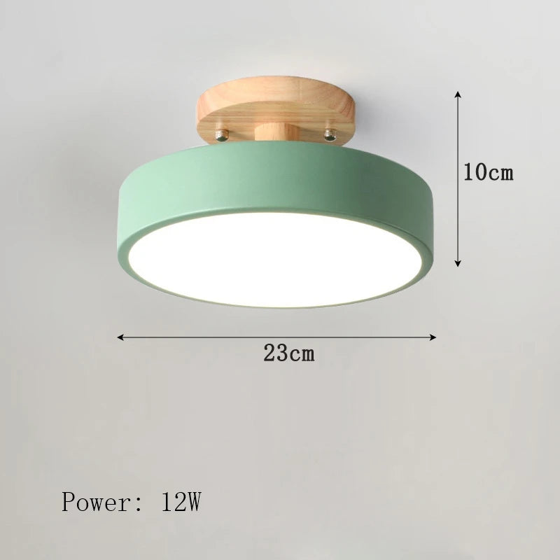Corridor lamp Round hallway lamps Nordic porch lights wood Indoor lighting balcony ceiling light cloakroom ceiling lights