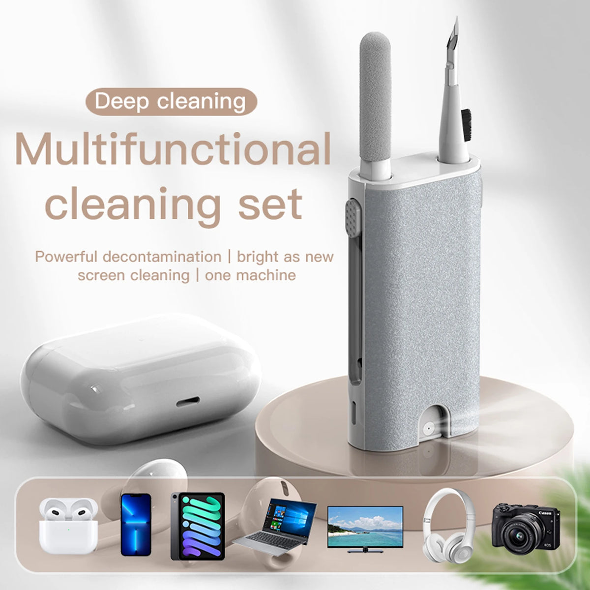 8 in 1 Cleaning Kit Computer Keyboard Cleaner Brush Earphones Cleaning Pen For  Headset IPad Phone Cleaning Tools Keycap Puller